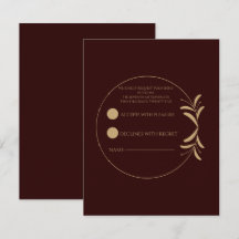 Carte de réponse personnalisée Royal Deep Burgundy
