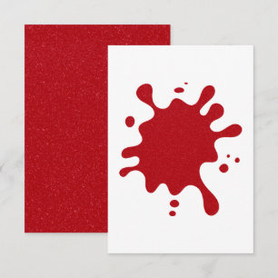 Carte de réponse plate RSVP rouge tomate personnal