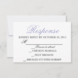 Carte de réponse pour invitation de mariage modern