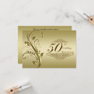 Carte de réponse pour les 50 ans de mariage