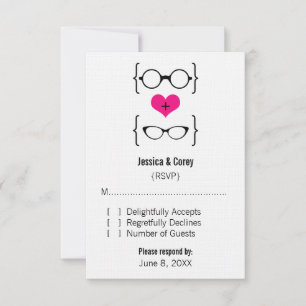 Carte de réponse pour lunettes Geeky Rose