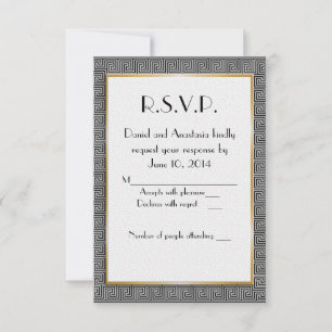 Carte de réponse pour mariage grec