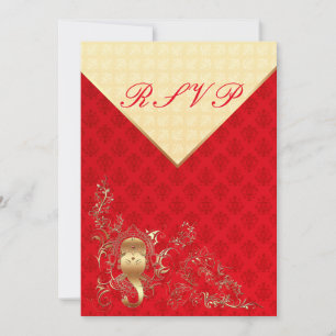Carte de réponse pour mariage indien