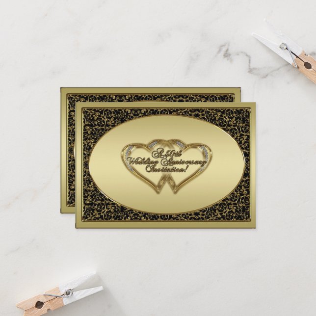 Carte de réponse pour un 50e anniversaire de maria (Devant/Arrière en situation)