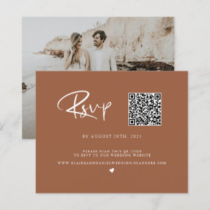 Carte de réponse QR Code Budget Terre Cuite Photo