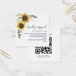 Carte de réponse QR Code de mariage Eucalyptus Tou