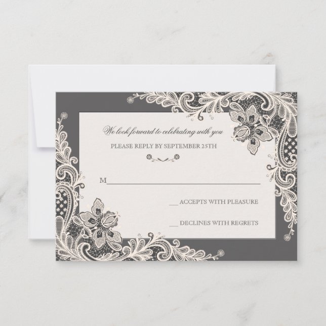 Carte de réponse Romantisme sur tableau noir (Devant)