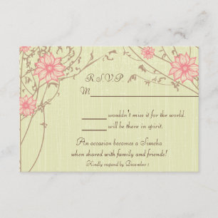 Carte de réponse rose