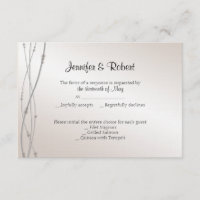 Carte de réponse rose Pearl 30e anniversaire