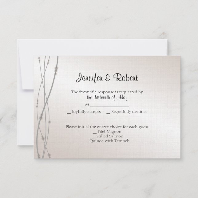 Carte de réponse rose Pearl 30e anniversaire (Devant)