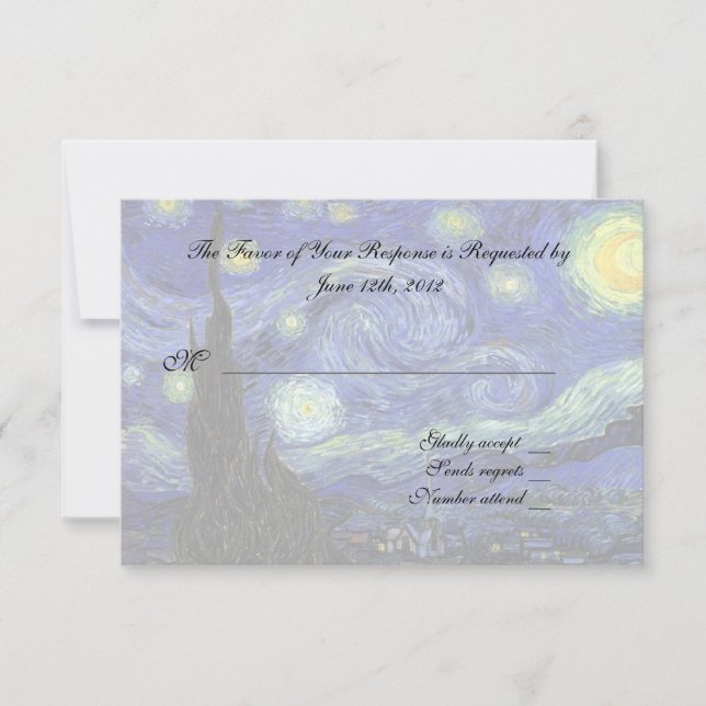 Carte de réponse RSVP (Devant)