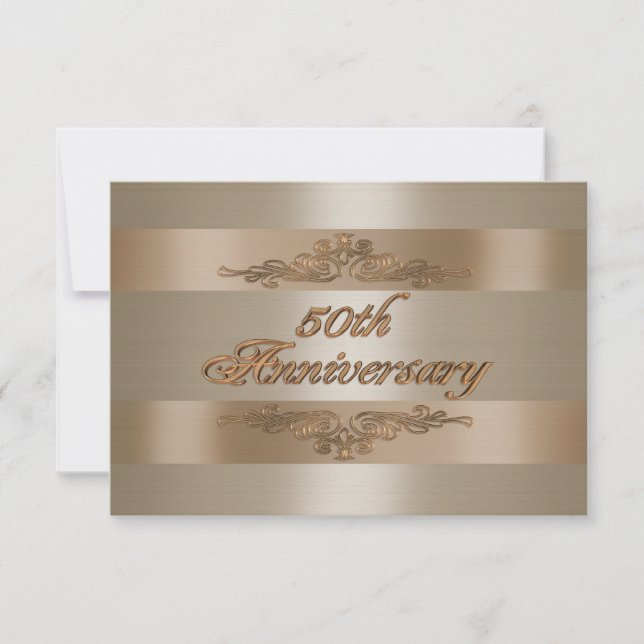 Carte de réponse RSVP 50e anniversaire (Devant)