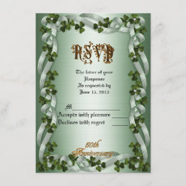 Carte de réponse RSVP 50e anniversaire renouvellem