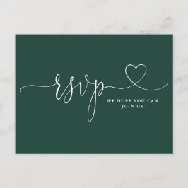 Carte de réponse RSVP avec chanson demandée en écr