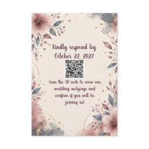 Carte de réponse RSVP avec code QR