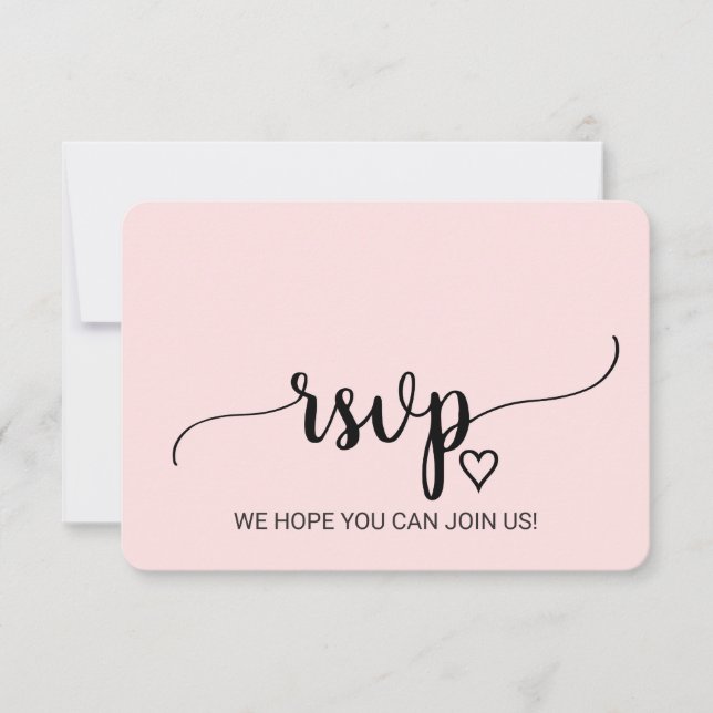 Carte de réponse RSVP avec demande de chanson en c (Devant)