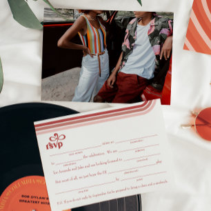 Carte de réponse RSVP avec demande de chanson en p
