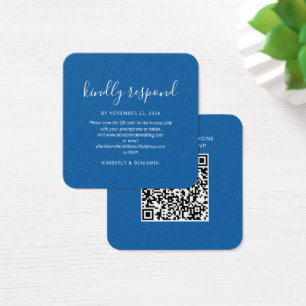 Carte de réponse RSVP avec QR Code pour un mariage