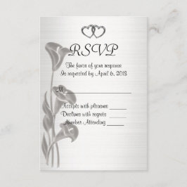Carte de réponse RSVP calla lilies