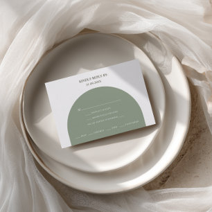 Carte de réponse RSVP de choix de menu en arche ve