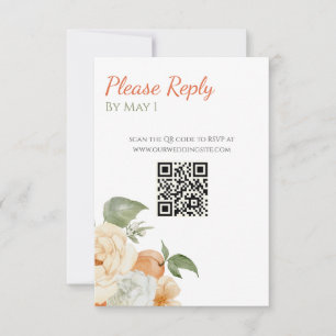 Carte de réponse RSVP de mariage botanique au verg