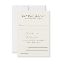 Carte de réponse RSVP de mariage de branche simple