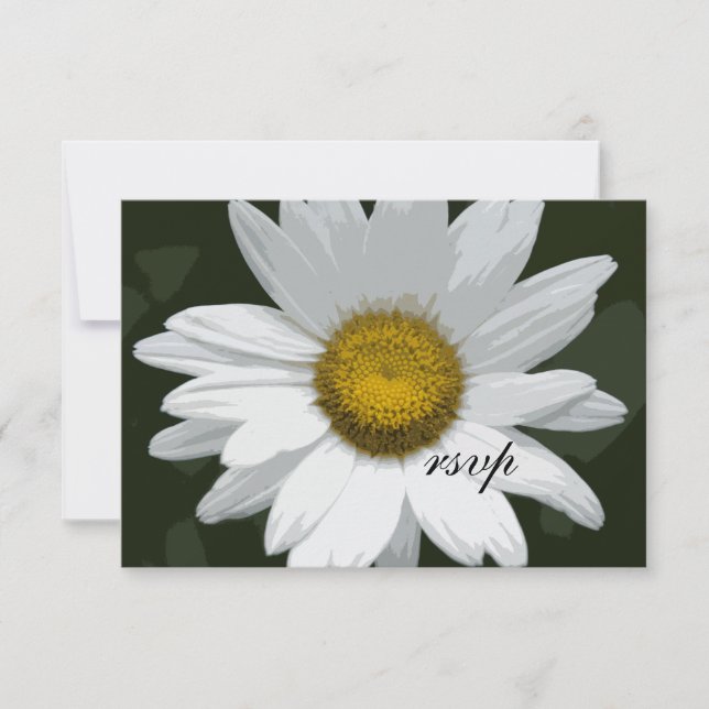 Carte de réponse RSVP de mariage Fleur de marbre b (Devant)