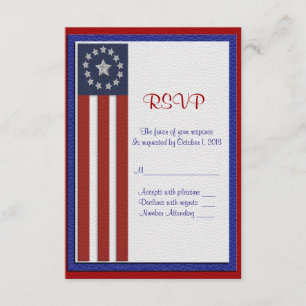 Carte de réponse RSVP de mariage militaire