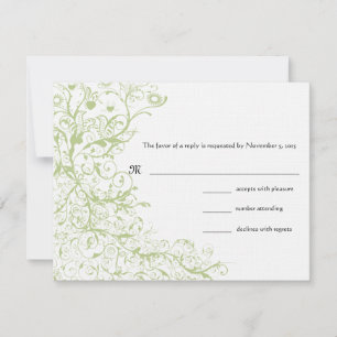 Carte de réponse RSVP de mariage pour les oiseaux