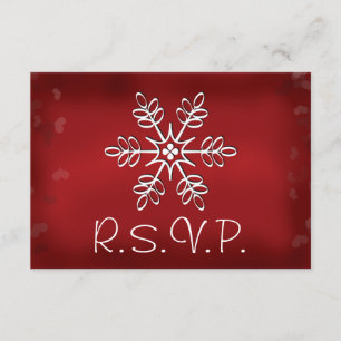 Carte de réponse RSVP de mariage RSVP pour flocon 