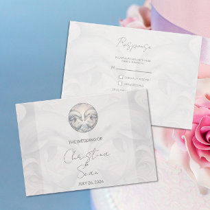 Carte de réponse RSVP de mariage Whimsy moderne