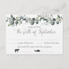 Carte de réponse RSVP de Samantha & Michael avec o