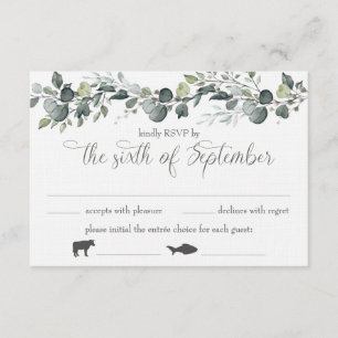 Carte de réponse RSVP de Samantha & Michael avec o