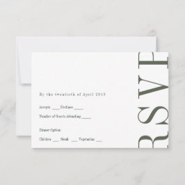 Carte de réponse RSVP de style éditorial