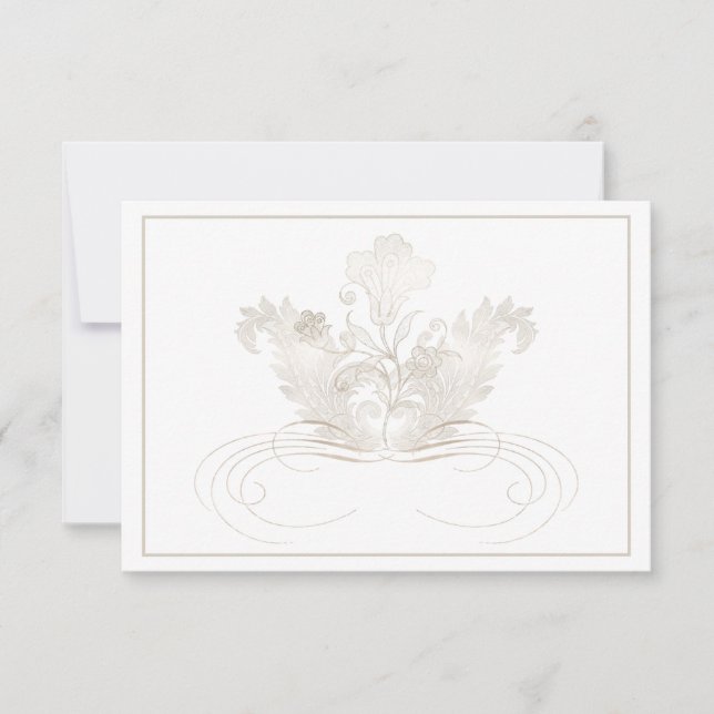 Carte de réponse RSVP Elegant Gold Champagne (Devant)