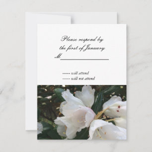 Carte de réponse RSVP Fleur Blanche