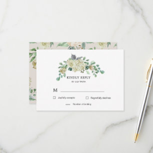 Carte de réponse RSVP Floral Spring Crem Garden