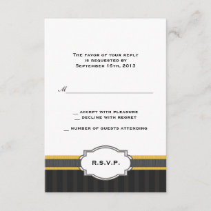 Carte de réponse RSVP Gold 50th Anniversary