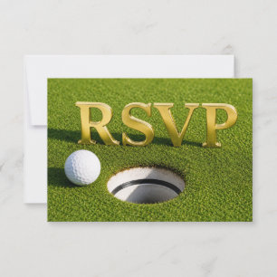 Carte de réponse RSVP Golf Mariage Carte postale
