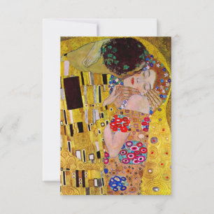 Carte de réponse RSVP ; Le baiser de Gustav Klimt