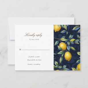 Carte de réponse RSVP Lemon Tree Italie Destinatio