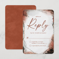 Carte de réponse RSVP Mariage de automne Abstrait