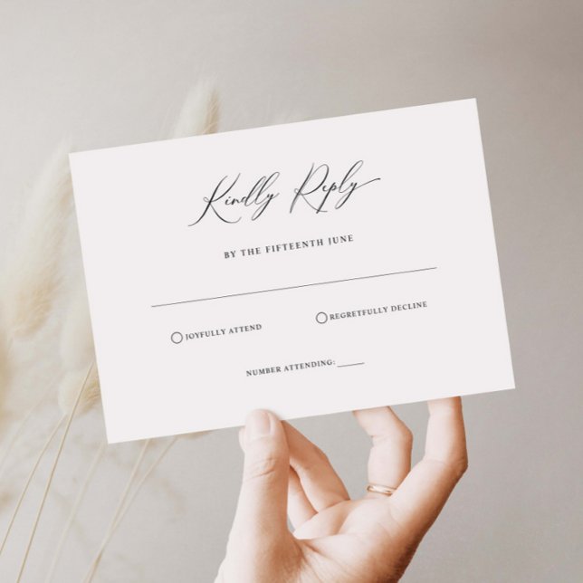 Carte de réponse RSVP minimaliste simple (Créateur téléchargé)