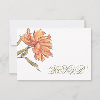 Carte de réponse RSVP Peach Peony