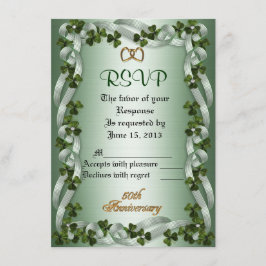 Carte de réponse RSVP pour 50e anniversaire irland