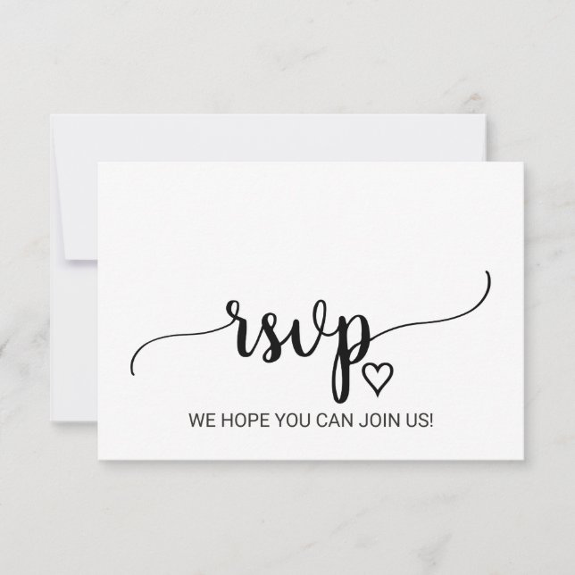 Carte de réponse RSVP pour demande de chanson à ca (Devant)