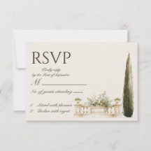 Carte de réponse RSVP pour destination Lac de Côme