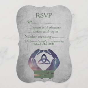 Carte de réponse RSVP pour Handfasting éternel