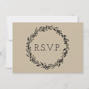 Carte de réponse RSVP pour invitation de mariage P