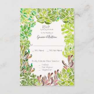 Carte de réponse RSVP pour invitation de mariage s